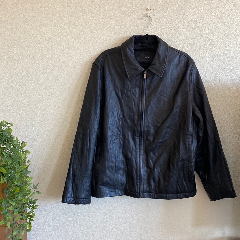 Alfani Soft Leather Collared Jacket - image 1